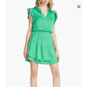 Steve Madden green ruffle dress NWOT
